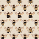 Golden Bee Embroidery - Wallpaper Roll