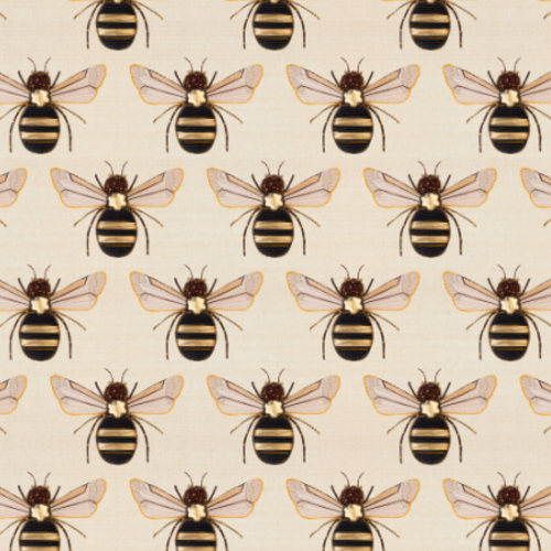 Golden Bee Embroidery - Wallpaper Roll