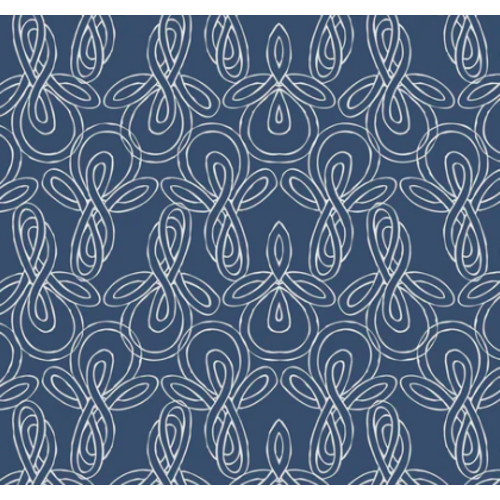 Knots, Blue - Wallpaper Roll