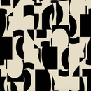 Proclivity, Black/Beige - Wallpaper Sample