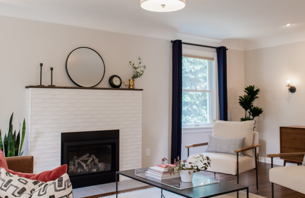 Maple Leaf Bright + Cozy Living Room