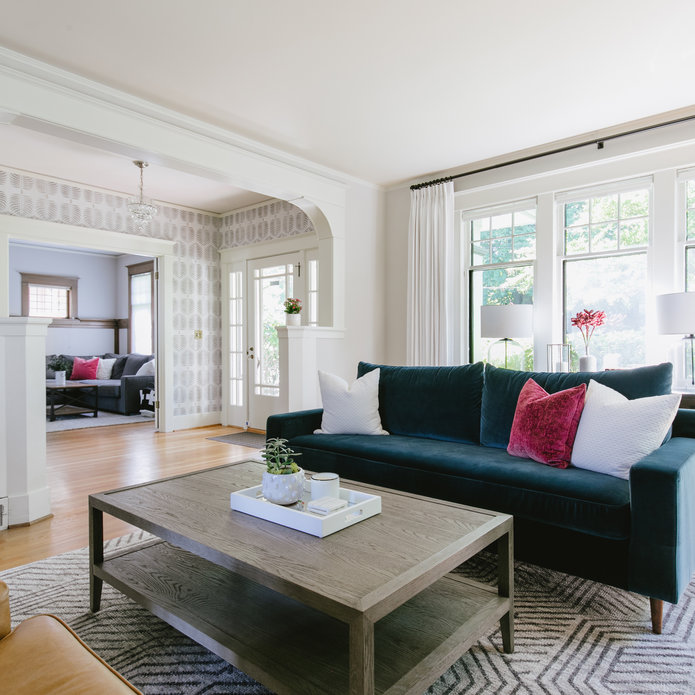 Chic Queen Anne Living + Entry