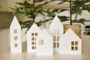 Wood Cutout Holiday House, Assorted