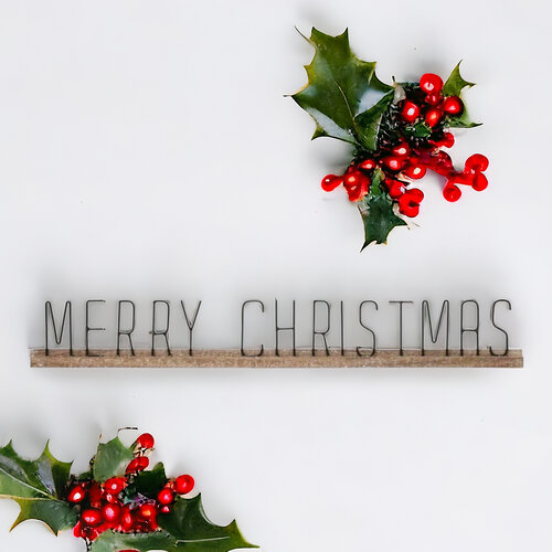 Merry Christmas Mantel Sign