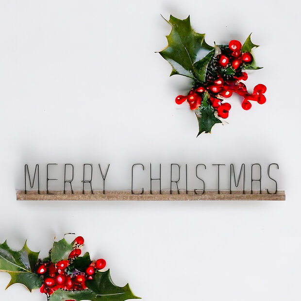 Merry Christmas Mantel Sign
