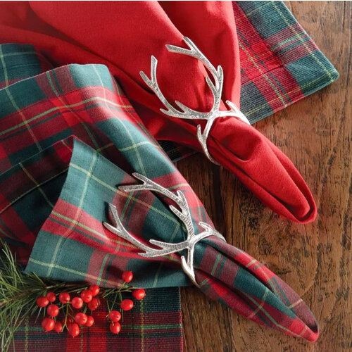 Napkin Ring - Silver Reindeer