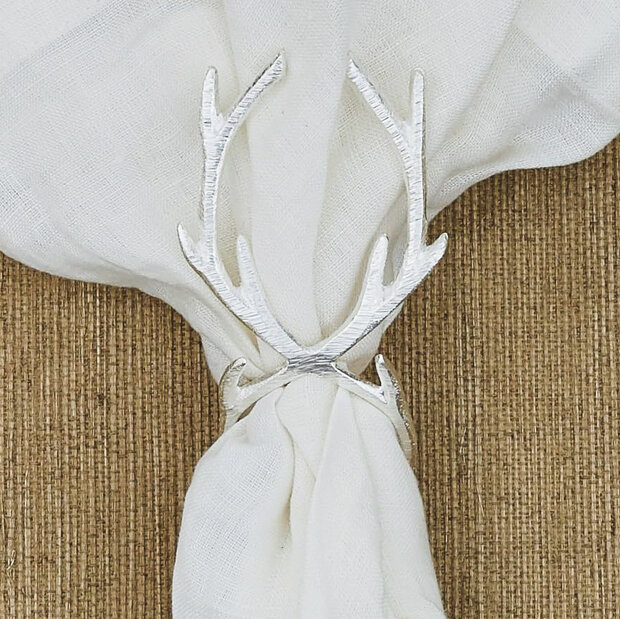 Napkin Ring - Silver Reindeer