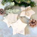 White Marble Star Coasters
