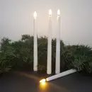 White Flameless Tapered Candles, set of 4