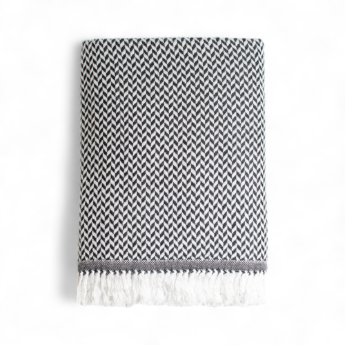 Zachary Throw Blanket, Charcoal