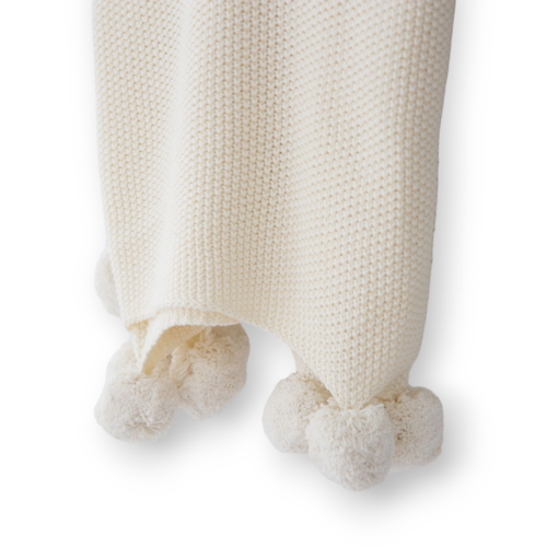 Aria Pompoms Throw Blanket
