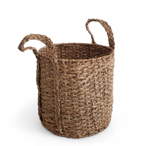 Round Braided Seagrass Basket