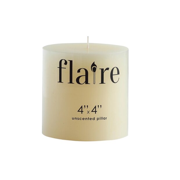 White Pillar Candle 4x4