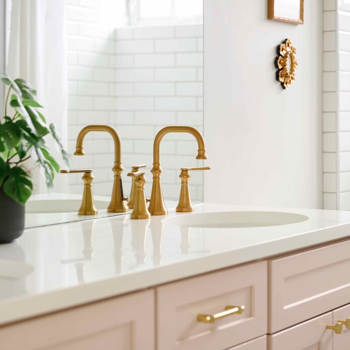 Pretty in Pink Guest Bathroom