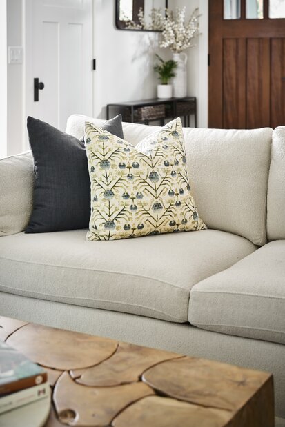 Bea Linen Men's Blue Pillow Cover