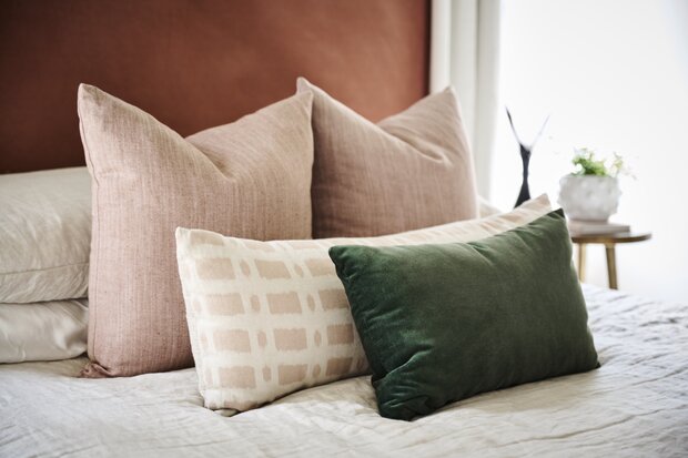 Bea Linen Burnt Rose Pillow Cover