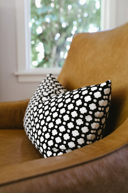 Betwixt Black + White Pillow Cover