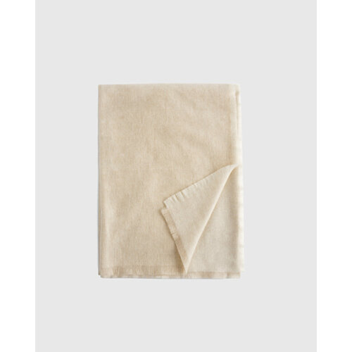 Cashmere Reversible Two Tone Throw - Natural/Ivory