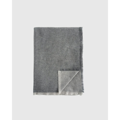 Cashmere Reversible Two Toned Throw Light - Grey/Charcoal