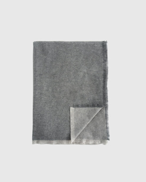 Cashmere Reversible Two Toned Throw Light - Grey/Charcoal