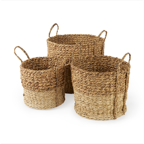Morocco Brown Two Tone  Basket (Set of 3)