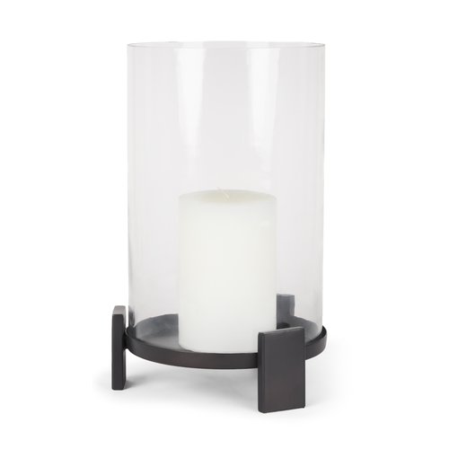 Hurricane Candle Holder - Matte Black Large