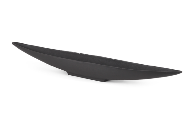 Large Matte Black Metal Decorative Bowl