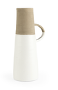 Large Two-Toned White/Natural Jug