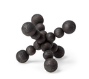 Small Black Geometric Wood Ball Jack