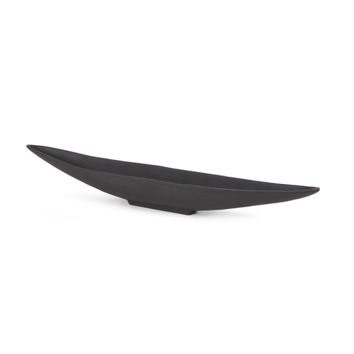 Small Black Matte Metal Decorative Bowl