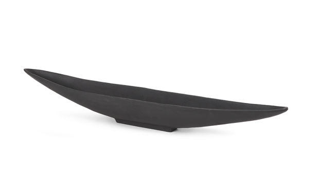 Small Black Matte Metal Decorative Bowl