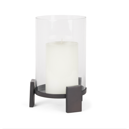 Hurricane Candle Holder - Matte Black Small