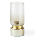 Small Brushed Gold Metal Glass Vase