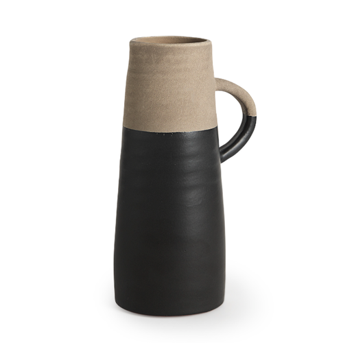 Small Two-Toned Black/Natural Jug