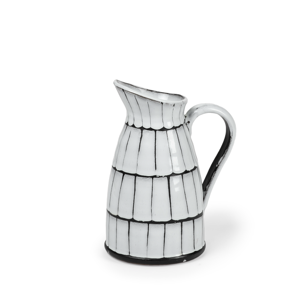 Small White/Black Ceramic Jug