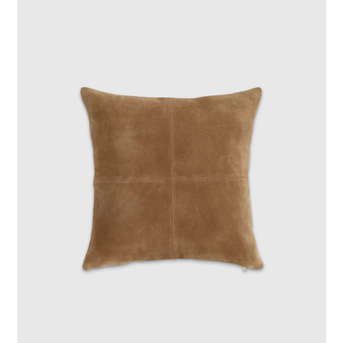 Pieced Suede Pillow Cover