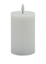 Flameless White Pillar Candle Small