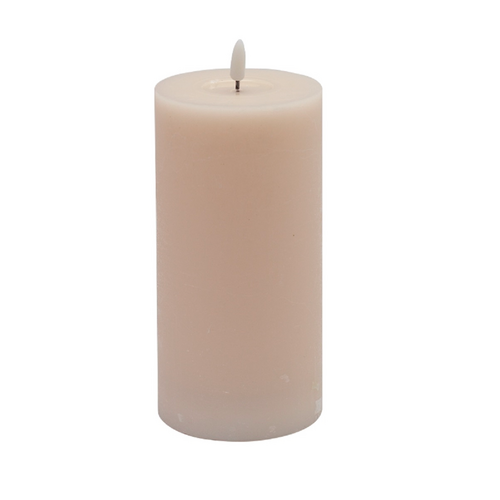 Flameless Pink Pillar Candle Large
