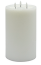 3-Wick White Flameless Candle Large