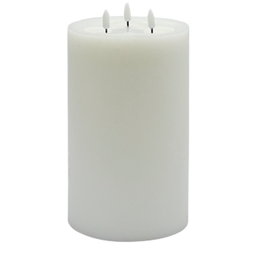 3-Wick White Flameless Candle Large