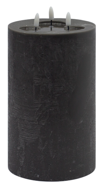 3-Wick Gray Flameless Candle Large