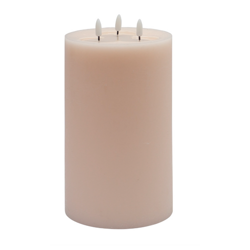 3-Wick Pink Flameless Candle Large