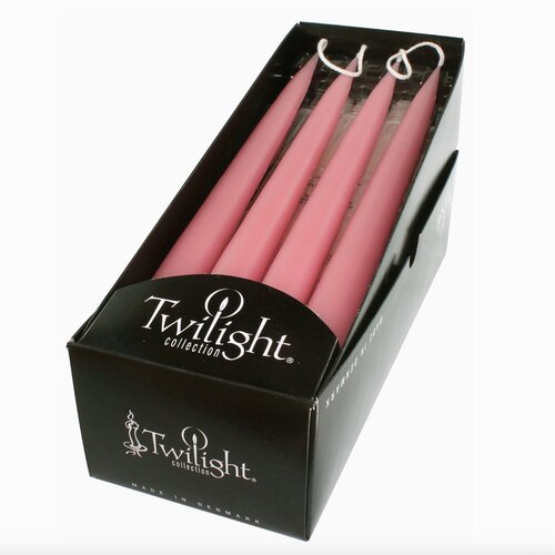18" Taper Candle Pair, Pastel Rosa
