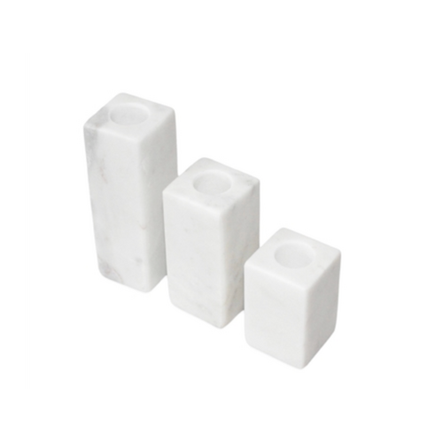 Marble Taper Candle Holders