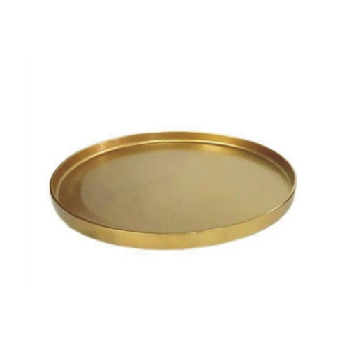 Round Antique Brass Plate