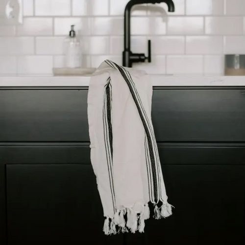 Striped Turkish Cotton + Bamboo Hand Towel