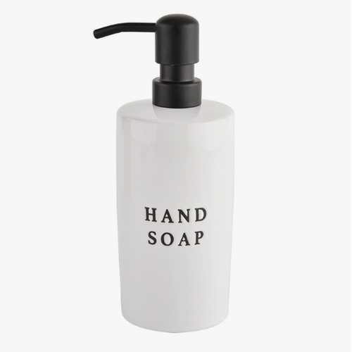 Stoneware Hand Soap Dispenser White, 16oz