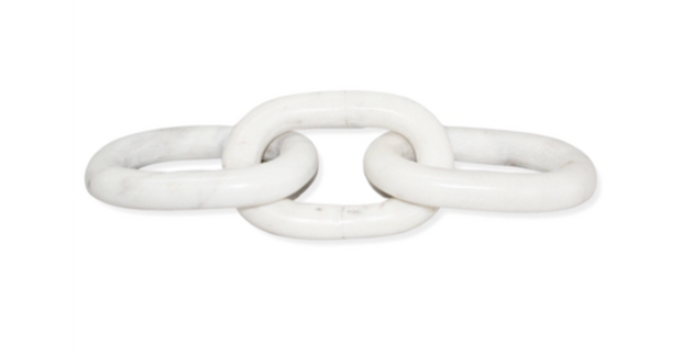 White Marble 3 Link Chain