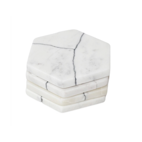 Veined Marble Hexagon Coasters