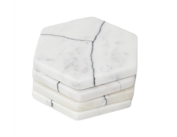 Veined Marble Hexagon Coasters